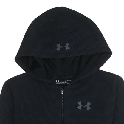 Under Armour Boys Black YXL 1/4 Zip Hoodie Threadborne ColdGear