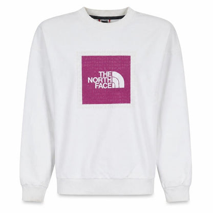 The North Face Womens White XS Pullover Sweatshirt with Logo Print