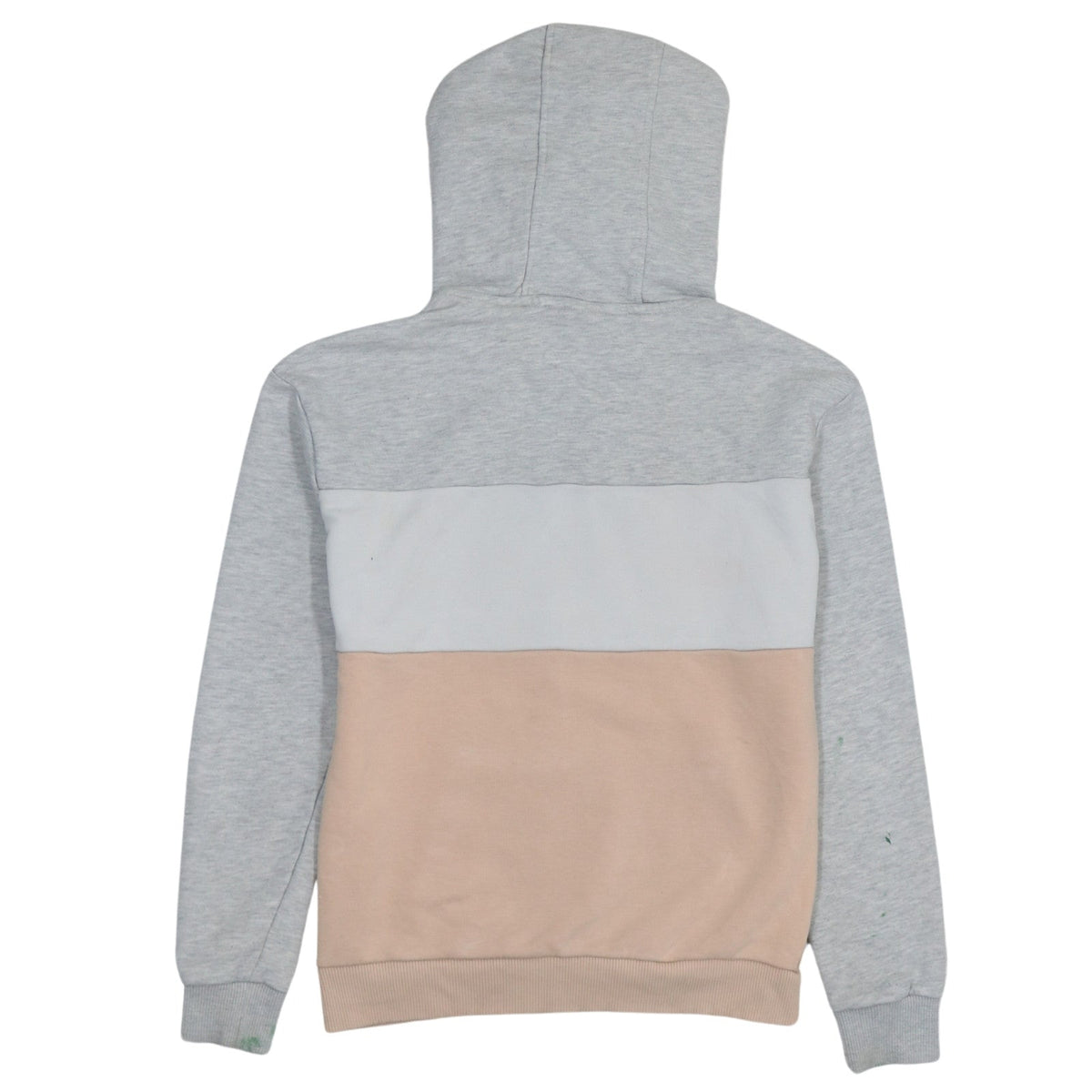 Fila Womens Grey Beige Colourblock Pullover Hoodie XS