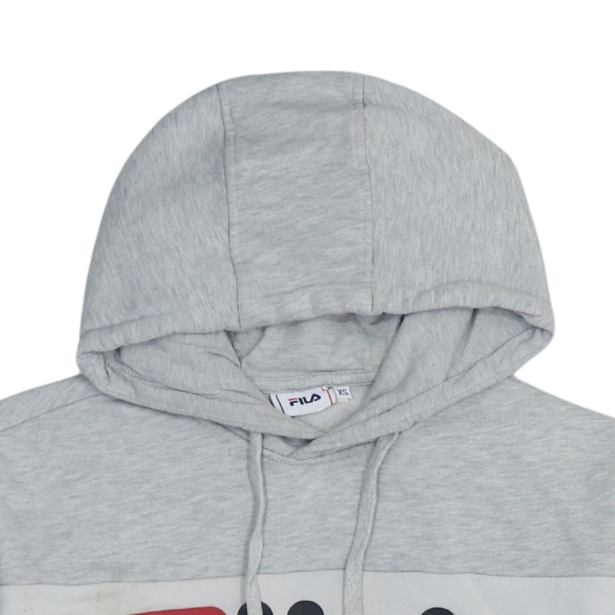 Fila Womens Grey Beige Colourblock Pullover Hoodie XS