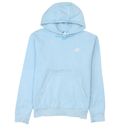 Nike Women Light Blue Pullover Hoodie Size M Cotton Blend