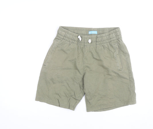 Avenue Men’s Green Cotton Sweat Shorts Size S Elastic Drawstring Waist