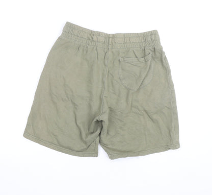 Avenue Men’s Green Cotton Sweat Shorts Size S Elastic Drawstring Waist
