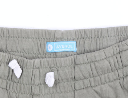 Avenue Men’s Green Cotton Sweat Shorts Size S Elastic Drawstring Waist