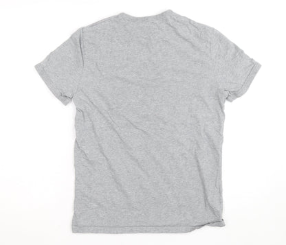 Fred Perry Men's Grey Cotton Laurel Wreath Crew Neck T-Shirt Size S
