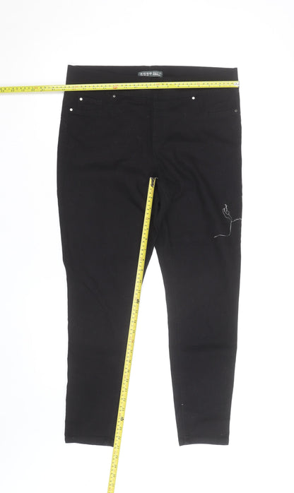 Denim Co. Women's Black Size 14 Slim Fit Jegging Jeans