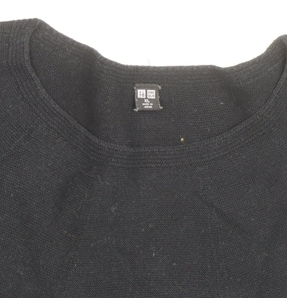Uniqlo Men’s Black Cotton Crew Neck Pullover Jumper XL