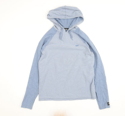 Vans Mens Blue Pullover Hoodie Size S Lightweight Cotton Blend
