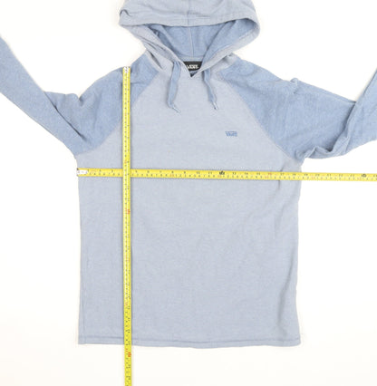 Vans Mens Blue Pullover Hoodie Size S Lightweight Cotton Blend