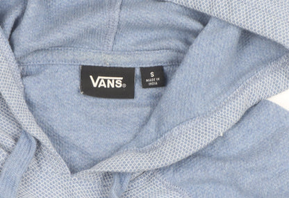 Vans Mens Blue Pullover Hoodie Size S Lightweight Cotton Blend