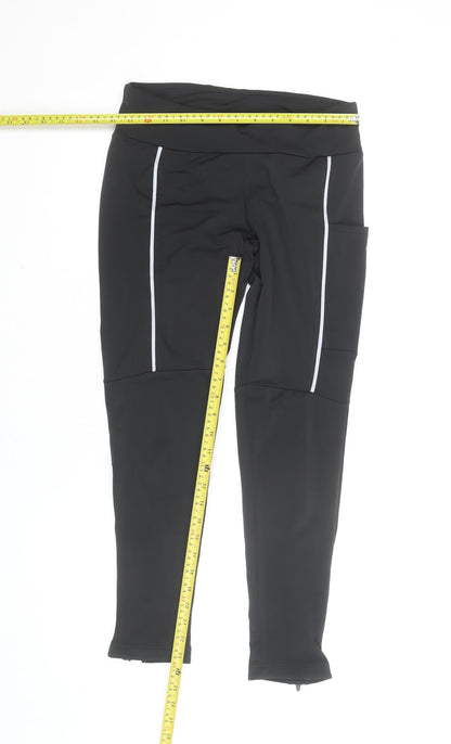 Crane Men's Black Small Compression Leggings Running Trousers