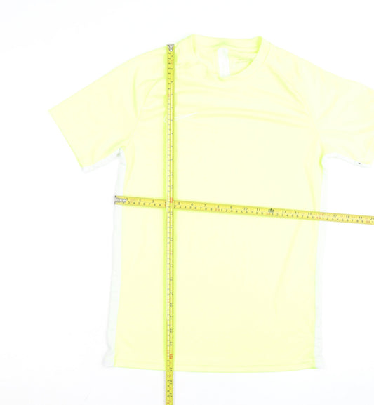 Nike Men's Yellow Dri-FIT Short Sleeve Athletic T-Shirt Size S