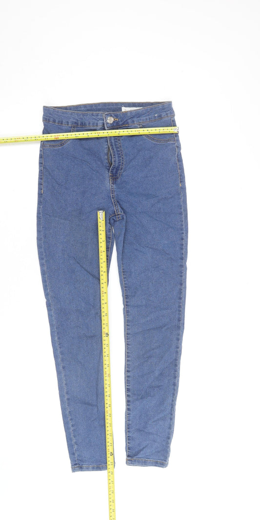 Denim Woman Blue Skinny Jeans Women Size 12 Mid Rise Stretch Cotton