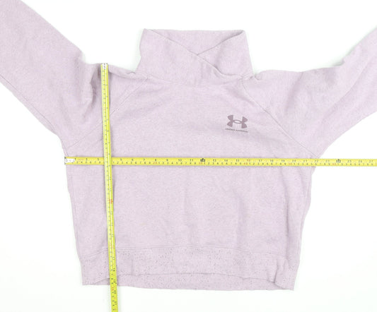 Under Armour Womens Purple Fleece Track Jacket Size S Relaxed Fit