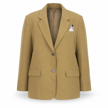 Primark Women Brown Blazer Size M Single-Breasted Twill Jacket