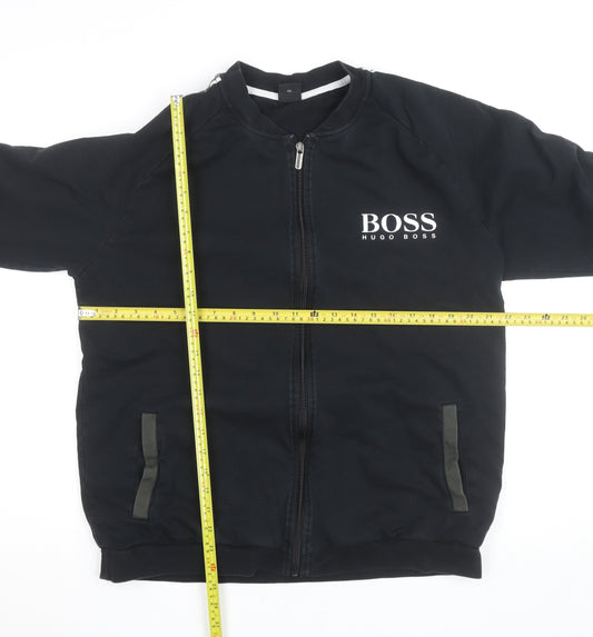 Hugo Boss Men's Black 2XL Track Jacket Full Zip Activewear