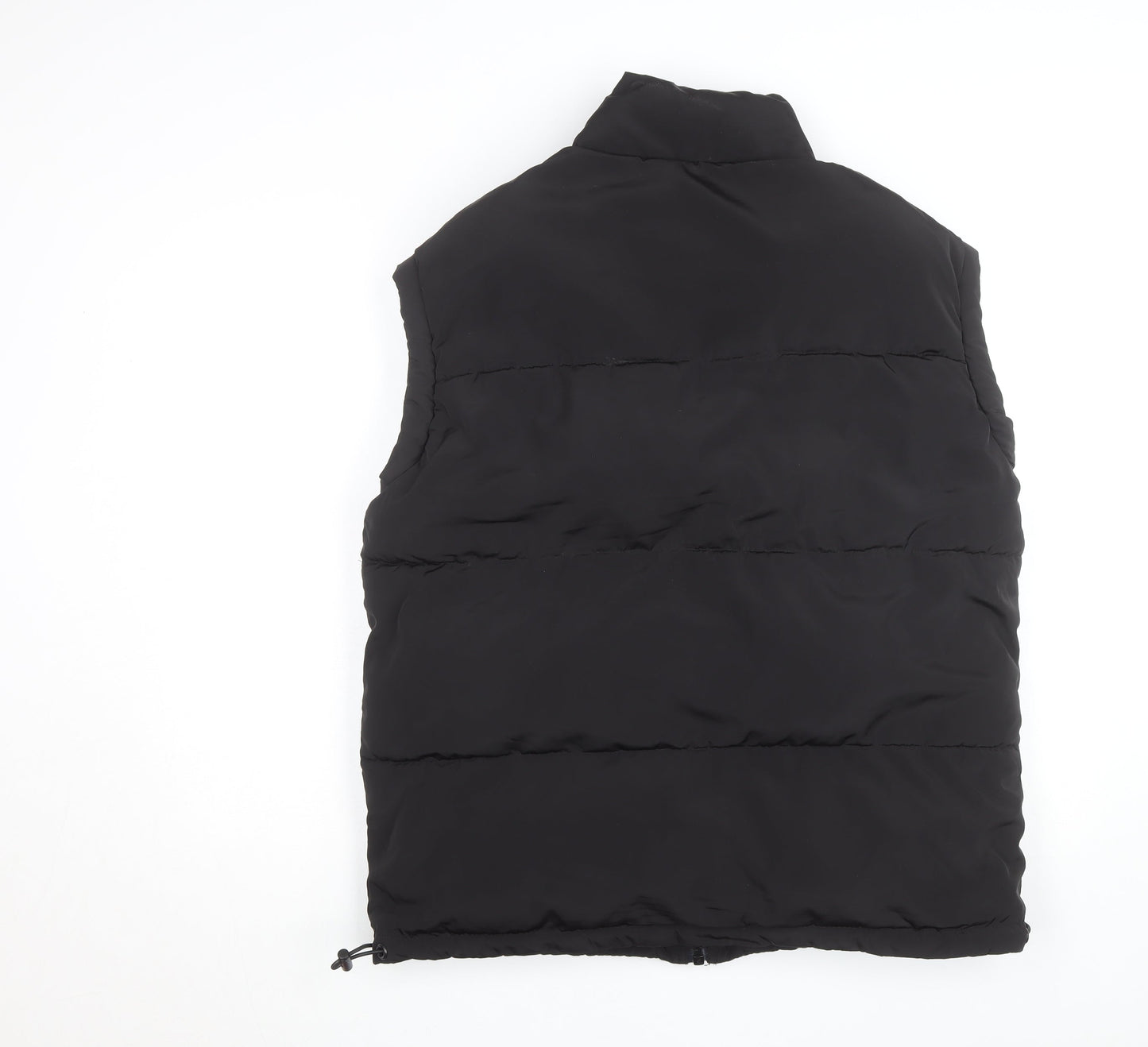 H&M Divided Mens Black Puffer Waistcoat Size S Regular Fit