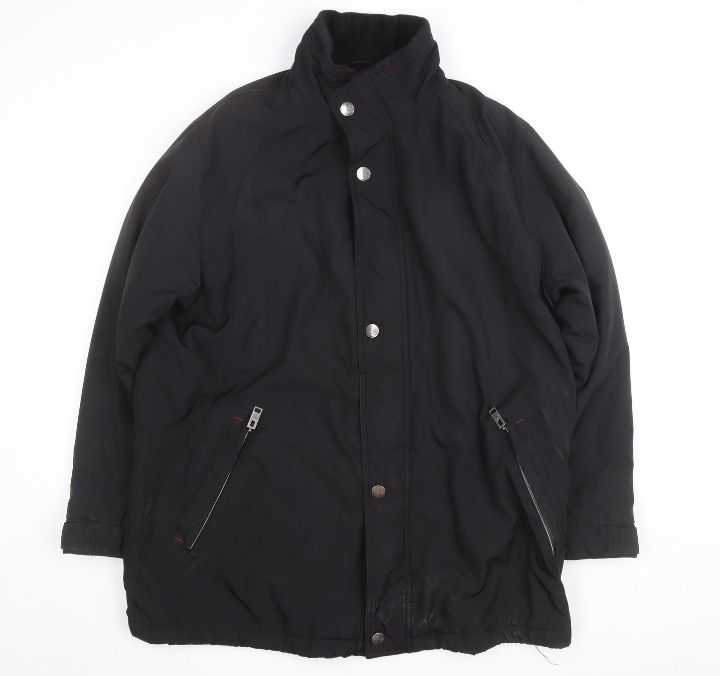 Bugatti Men's Black L Parka Jacket Water Resistant Winter Coat