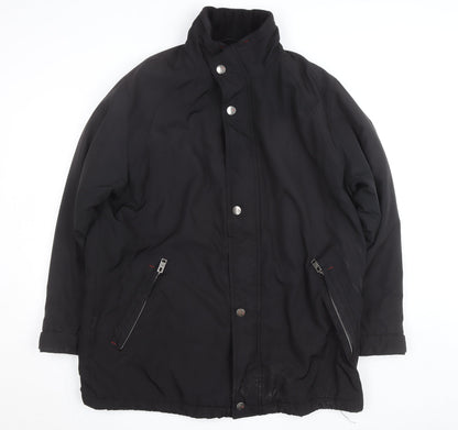 Bugatti Men's Black L Parka Jacket Water Resistant Winter Coat