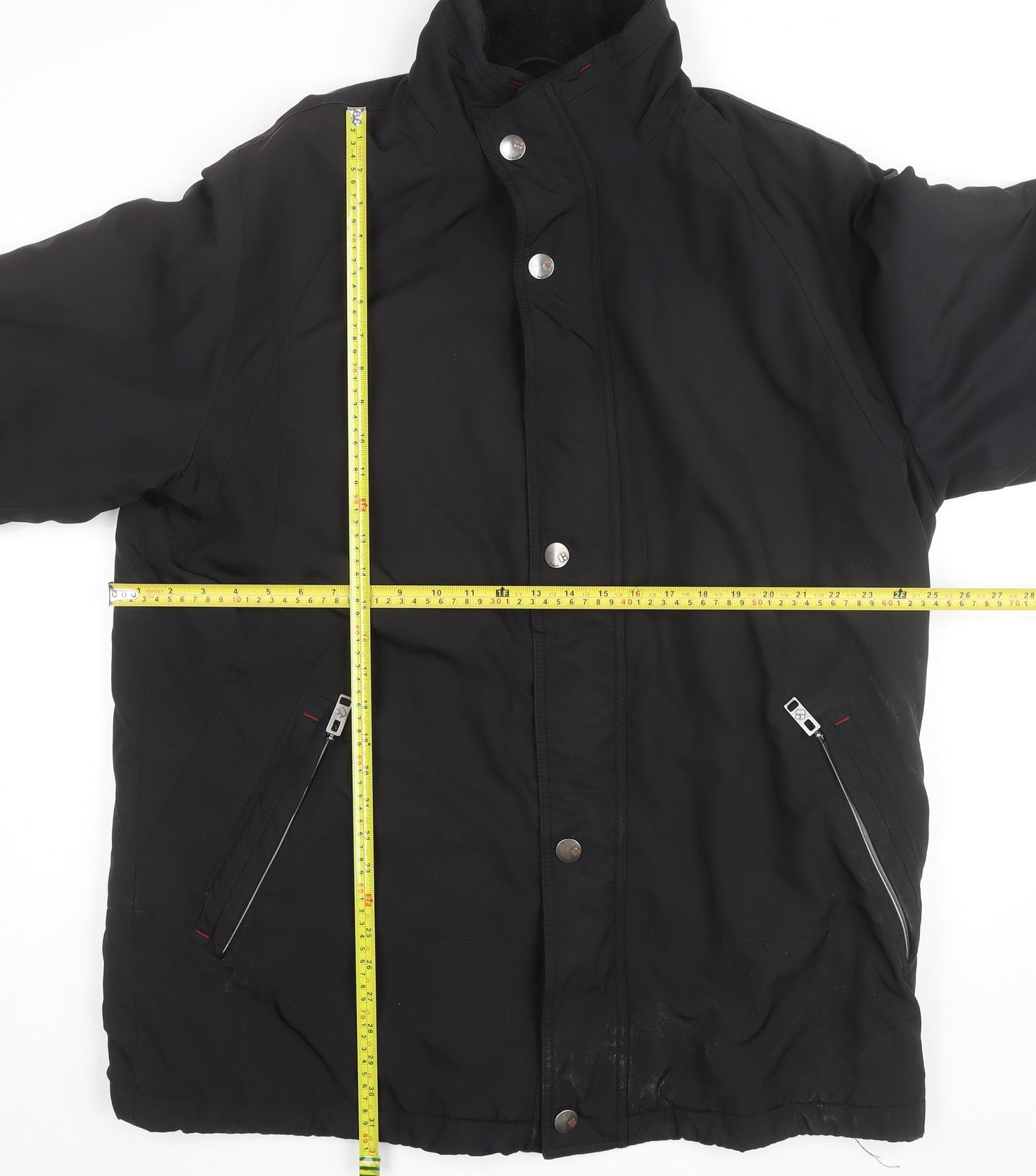 Bugatti Men's Black L Parka Jacket Water Resistant Winter Coat