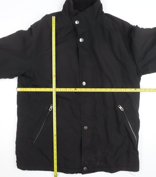 Bugatti Men's Black L Parka Jacket Water Resistant Winter Coat