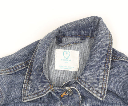 Primark Men's Blue Denim Button Jacket Size S Regular Fit