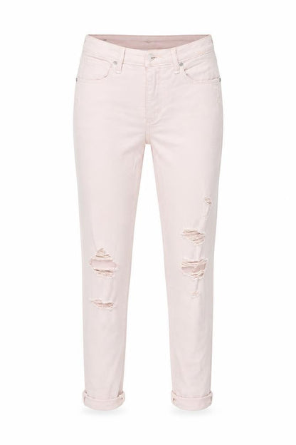Abercrombie & Fitch Womens Pink 2 High Rise Ankle Distressed Jeans
