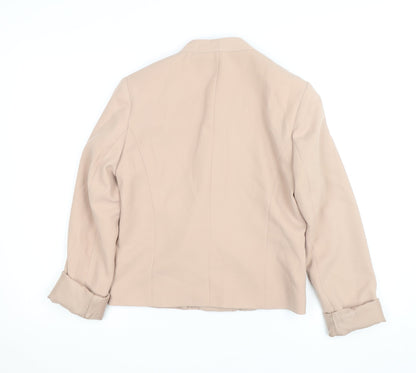 Atmosphere Women Beige Size 10 Blazer Jacket with Zip Pockets