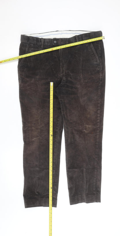 Dunnes Stores Men's Brown Corduroy Chino Trousers 38W 31L
