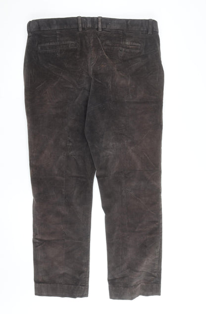 Dunnes Stores Men's Brown Corduroy Chino Trousers 38W 31L