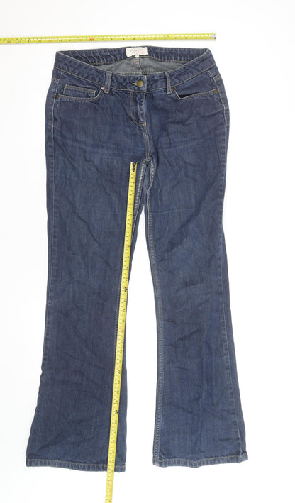 Etam Women Blue Bootcut Stretch Denim Jeans Size 14