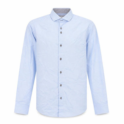 Marnelli Sartoria Men's Blue Regular Fit Long Sleeve Cotton Shirt M