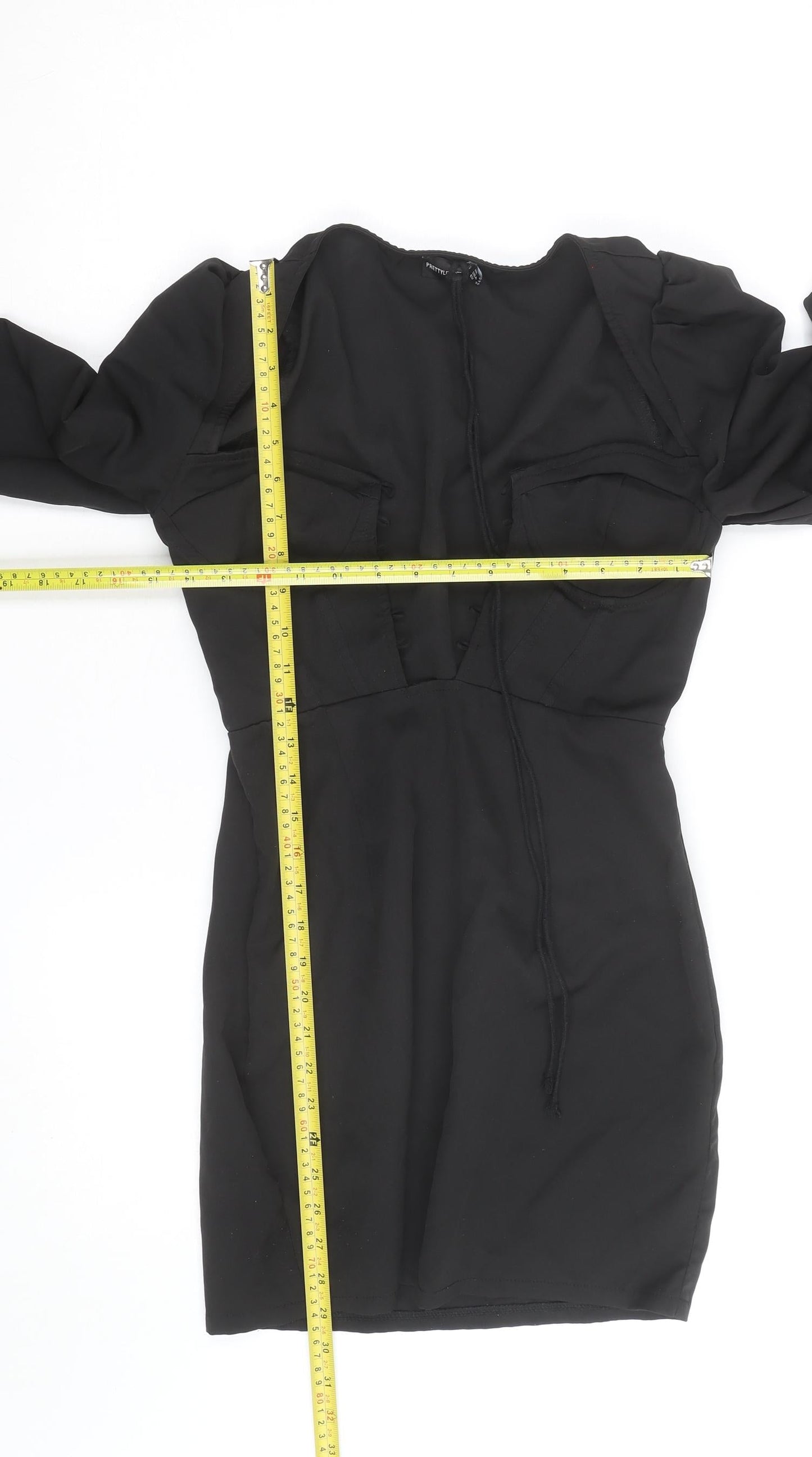 PrettyLittleThing Women’s Black Size 8 Long Sleeve Bodycon Mini Dress