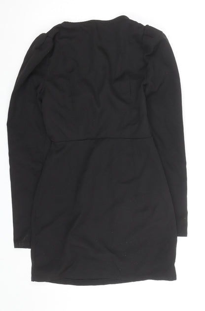PrettyLittleThing Women’s Black Size 8 Long Sleeve Bodycon Mini Dress