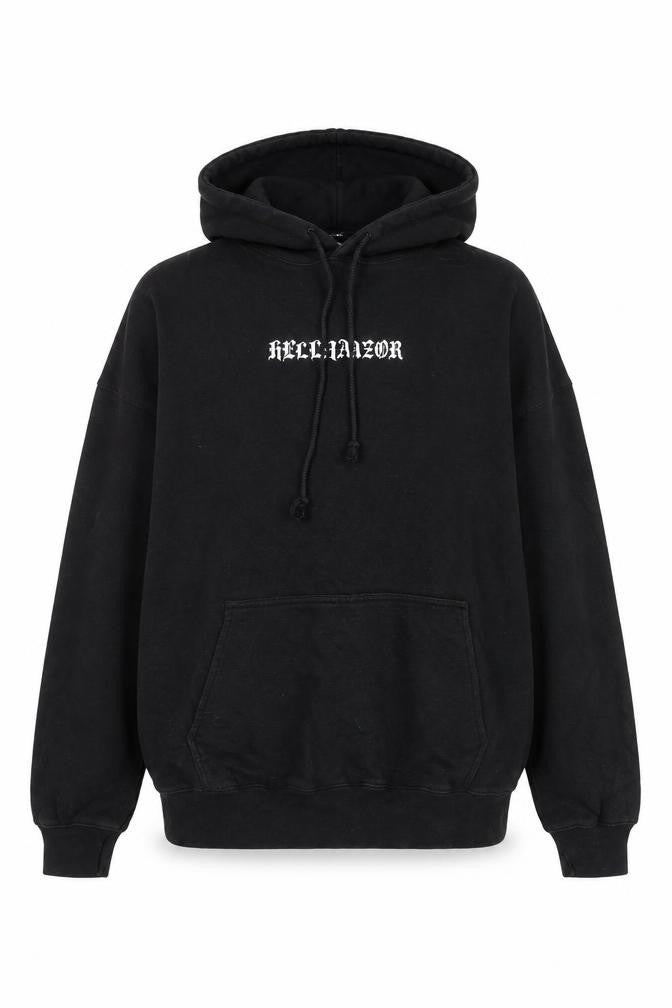 Brandy Melville Women Black Hellraiser Dragon Print Pullover Hoodie One Size