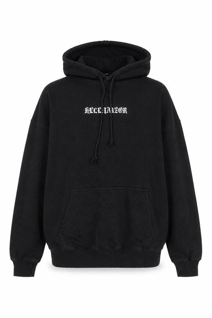 Brandy Melville Women Black Hellraiser Dragon Print Pullover Hoodie One Size