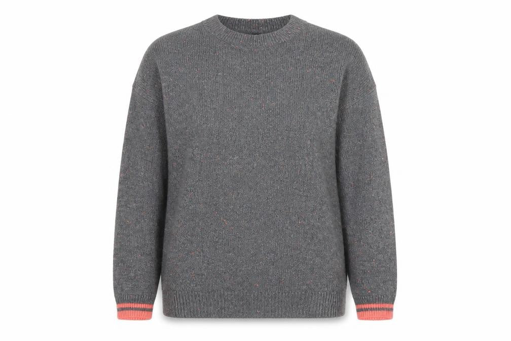 Next Women Grey Star Knit Pullover Jumper Size 10