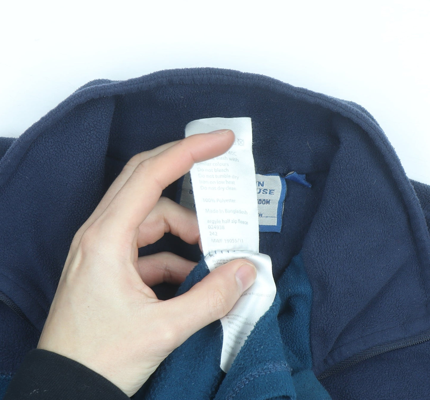 Mountain Warehouse Men's Blue Fleece Half Zip Jacket Size S Regular