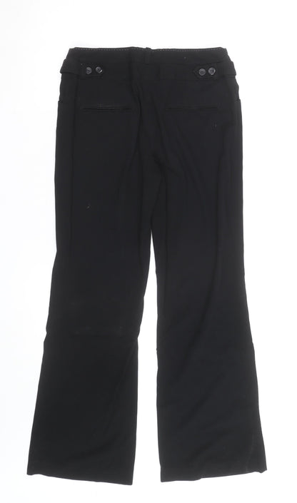 Next Women Black Size 10 Regular Bootcut Dress Trousers