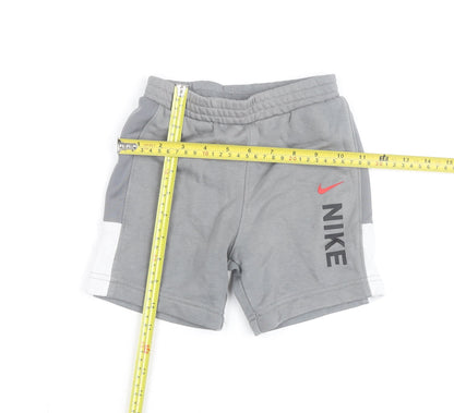 Nike Boys Grey Athletic Shorts 2-3 Years Elastic Waist Sportswear