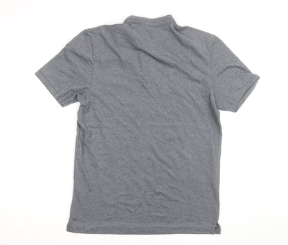 Springfield Men’s Grey Mao Collar Polo Shirt Size L