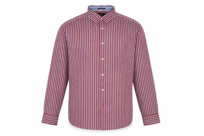 Marks & Spencer Blue Harbour Men's Red Striped Button-Up Shirt XL