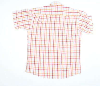 Cedarwood State Men's Multicoloured Check Short Sleeve Button-Up Shirt L