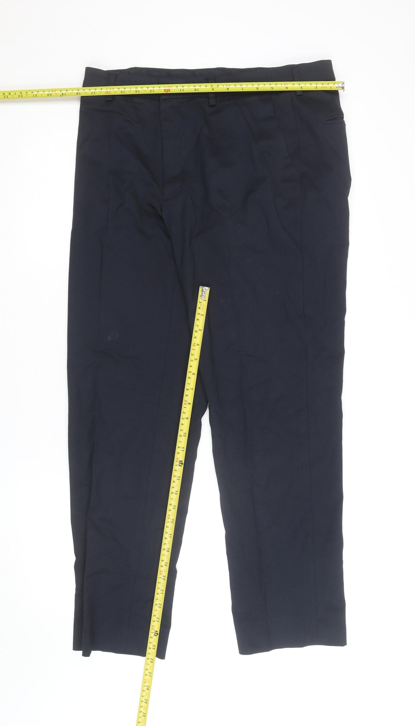 Marks and Spencer Men's Black 34 Regular Dress Trousers