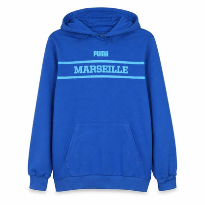 Puma Men's Blue Marseille Pullover Hoodie Size M Sportswear