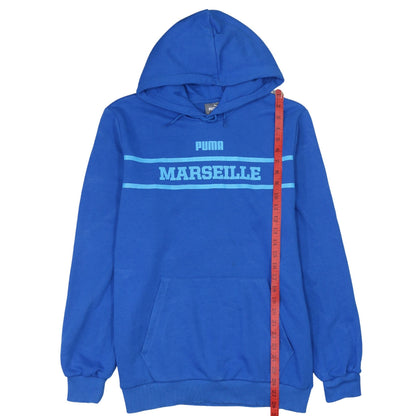 Puma Men's Blue Marseille Pullover Hoodie Size M Sportswear