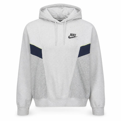 Nike Women's Grey Colourblock Pullover Hoodie XL - Casual Cotton Blend