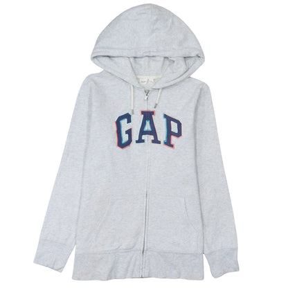 GAP Women Grey Full Zip Hoodie Medium Hooded Sweatshirt Casual