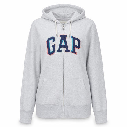 Gap Women Grey Full Zip Hoodie Medium Hooded Sweatshirt Casual