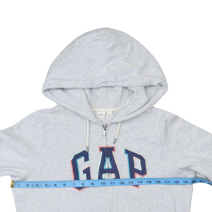 GAP Women Grey Full Zip Hoodie Medium Hooded Sweatshirt Casual